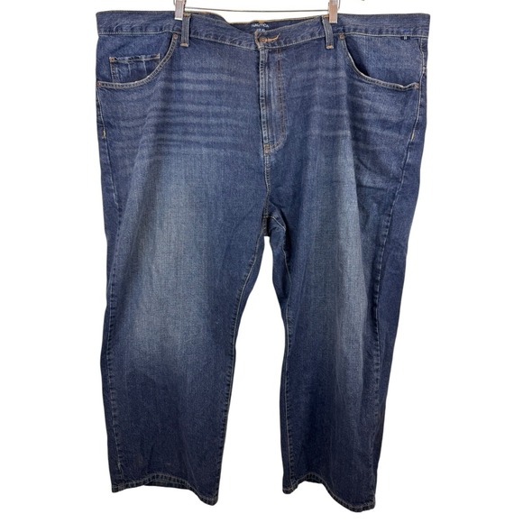 Nautica Jeans Men's Sz 52x28 Blue Dark Wash Big & Tall Straight Leg Relaxed Fit - Picture 1 of 8